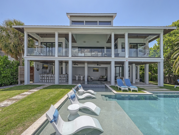 Bayfront Luxury Vacation Rental in Holmes Beach with Private Dock, Pool & Spa